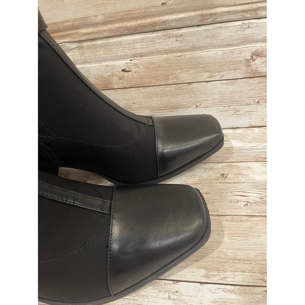 Journee Collection‎ Black Over-The-Knee Block Heel Boots Buckle Size 9XWC NEW